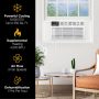 Whirlpool - 350 Sq. Ft. 8,000 BTU Window Mounted Air Conditioner with Supplemental Heat - White - Image 4