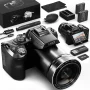 NBD Digital Camera for Photography,4K 64MP Video Camera with 16X Digital Zoom and 32GB SD Card Black - Image 1