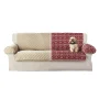 Mainstays 3-Piece Reversible Microfiber Sofa Pet Cover Protector, Tan/Red - Image 4
