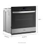 Whirlpool - 27 inch 4.3 Cu. Ft. Single Self-Cleaning Wall Oven - Stainless Steel - Image 4