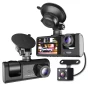 Car Dual Lens Dash Cam HD 1080P Front/Rear/Inside Video Recorder Camera G-Sensor - Image 6