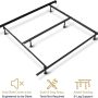 Nestl Adjustable Bed Frame - Universal Full/Queen/King, W Center Support, 5.25” H Under Bed Frame, Black - Image 4