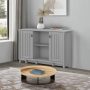 Bush Home Salinas Accent Storage Cabinet with Doors and Shelves, Farmhouse Cabinet Buffets & Sideboards - Image 6