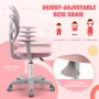 Gymax Kids Desk Chair Adjustable Height Children Study Chair w/ Auto Universal Casters Pink - Image 6