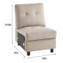 Contemporary Modular Sectional Sofa Modern Living Room Furniture Set DIY Couch Ottoman - Image 6