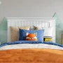 Nantucket White Twin Solid Wood Panel Headboard - Image 6