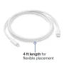 Best Buy essentials™ - 4’ Lightning to USB-C Braided Charge-and-Sync Cable - White - Image 4
