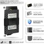 Fidelo Minimalist Wallet for Men - Pop Up Wallet With Card Holder, Carbon Fiber Money Clip and 2 Cash Bands | RFID Blocking Wallet Made Of Carbon Fiber for Quick Card Access made of Nylon/Leather Case - Image 2