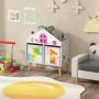 Kids House-shaped Bookshelf with 2 Storage Bins for Kids Room Playroom - Image 2