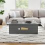 Costway 43” Folding Ottoman Bench with Storage Chest & Pocket End of Bed Bech End of Bed Bech with Divider Dark Gray - Image 5
