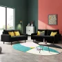 Marick Wide Velvet Round Arms Small Apartment Loveseat - Image 6