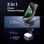 UGREEN - MagFlow 2-in-1 Wireless Charger for iPhone 12-17 Series and AirPods, Compact Foldable Charging Station (No Adapter) - Black - Image 4
