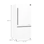 Forno Appliances - 32 in. Wide Milano Espresso 17.2 Cu. Ft. Counter-Depth Bottom Freezer Refrigerator with Right Swing Door - White - Image 4