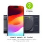 mophie - Universal Wireless 15W Wireless Charging Pad 3-in-1 Portable Travel Charger with MagSafe (Gen 2) - Black - Image 2