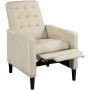 Alden Design Modern Tufted Fabric Push Back Recliner with Pocket Spring, Blue - Image 2