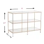 SEI Furniture Knox Glass Top Console Table in Gold - Image 3