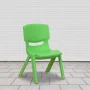 Flash Furniture Kids Plastic Stacking Chair (10 Pack), Green - Image 2
