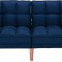 Futon Sofa Bed Convertible Sofa, Futtonsleeper Sofa Bed Futon Couch Bed (Dark Blue) - Image 1