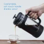 Easyworkz French Press 12 oz Coffee Tea Maker Cafetiere with Borosilicate Glass, Soft Grip Handle,Black - Image 2