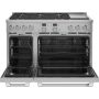 Café - 48 in. Wide 6 Burners 8.25 Cu. Ft. Freestanding Double Oven Dual Fuel True Convection Range, Customizable - Stainless Steel - Image 3