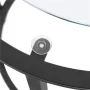 Renwick Round Metal and Glass Top Accent Table, Black - Image 6