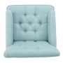 Malone Tufted Light Blue Fabric Club Chair with Stud Accents - Image 4