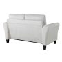 Lifestyle Solutions Alexa Loveseat with Curved Arms, Coffee Fabric - Image 5
