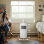 LG - 6,000 BTU DOE (8,000 BTU ASHRAE) 250 Sq. Ft. Portable Air Conditioner with Remote - White - Image 2