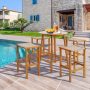 Patio Wood Bar Stools Set of 2/4 - 2 Pieces - Image 1
