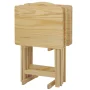 5 Piece TV Tray Table Set in Natural (4 Trays, 1 Stand) - Image 5