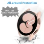 BRADCET 1/3Pack Screen Protector Hard Case for Samsung Galaxy Watch 4 40mm 44mm, Anti-Fog Tempered Glass Protective Film PC Bumper Face Watch Cover Set for Watch 4 for Women Men - Image 6