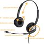3.5mm Headset for Zoom Meeting on Tablet Pad, Cell Phone Headset with Audio Jack, PC Audio Headset for Microsoft Teams, MP3 MP4 Headset for Music Movie Video, Speech Recognition Dictation Headset - Image 2