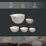 Thyme & Table, 5-Piece Ceramic Mixing Bowl and Measuring Bowl Set, Dot Pattern - Image 6
