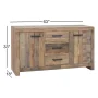 Lafond 63" Wide 3 Drawer Pine Wood Sideboard - Image 4