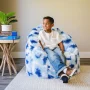 Big Joe Joey Bean Bag Chair for Kids/Teens, 2.5 ft Plushie Lounge Chair, Soft & Lightweight, Indigo Tie Dye - Image 4