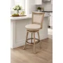 Melrose 29 in. Driftwood Wire-Brush Wood Frame Bar Stool - Image 1