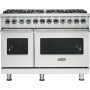 Viking - 48 in. Wide 8 Burner 5-Series Dual Fuel Frestanding Self-Clean Sealed Buner Frestanding Range - Stainless Steel - Image 1