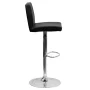 Adjustable Height Black Cushioned Bar Stool - Image 3