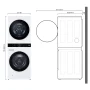 LG - 5.0 Cu. Ft. HE Smart Front Load Washer and 7.8 Cu. Ft. Electric Dryer WashTower with Steam and Ventless Heat Pump Tech - White - Image 3