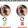 Sports Earbuds Tips Replacement Ear Fins Wingtips Noise Isolation Replacement Eartips Adapters for in Ear Earphones 4mm to 6mm Nozzle Attachment 3 Pairs Left and Right Balck - Image 4