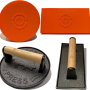 Burger Press Smash for Blackstone Griddle Heavy Duty Cast Iron 7.08”Round - Image 1