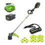 Greenworks 80V Gen 3 17" Brushless String Trimmer w/ 2.0Ah Battery & Charger - Image 4