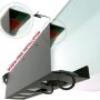 Under Desk Cable Management Tray - No Drill Organizer for Glass Desk. Perfect Standing Cable Management Rack (Black Wire Tray - Single 17'') - Image 4