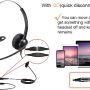 Beebang Cell Phone Headset with Noise Canceling Microphone 3.5mm Phone Headset with Volume Control and Mic Mute for iPhone Samsung Galaxy Huawei BlackBerry Mobile Phone iPad Laptops MAC PC Skype - Image 6
