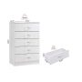 5-Drawer White Chest of Drawers - Image 6