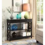 Convenience Concepts Oxford 1-Drawer Console Table, Black Wood finish - Image 1
