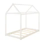 Gewnee Wood Twin Size Kids House Bed Frame,Montessori Floor Bed for Toddler,White - Image 4