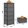 5 Drawer Dresser for Bedroom Tall Chest of Drawers Storage Tower Organizer - Image 4