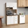 White 71 Inch Kitchen Pantry with 3 Storage Cabinet and 3 Deep Drawers - Image 2