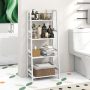 47.5 Inch 4-Tier Multifunctional Bamboo Bookcase Storage Stand - Image 1